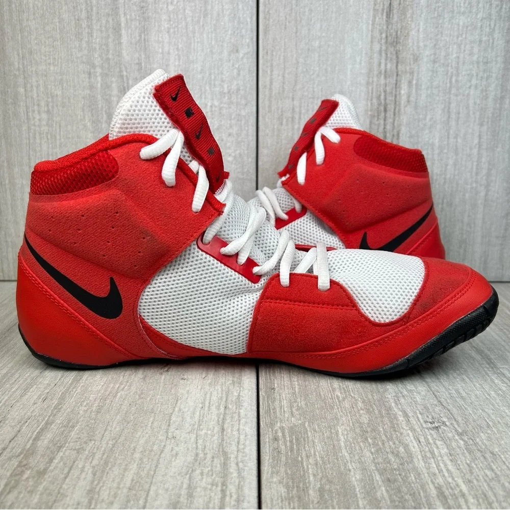 Worn 1x Nike Fury Red Wrestling/Boxing Sneaker Athletic Combat Shoe Mens Size 12